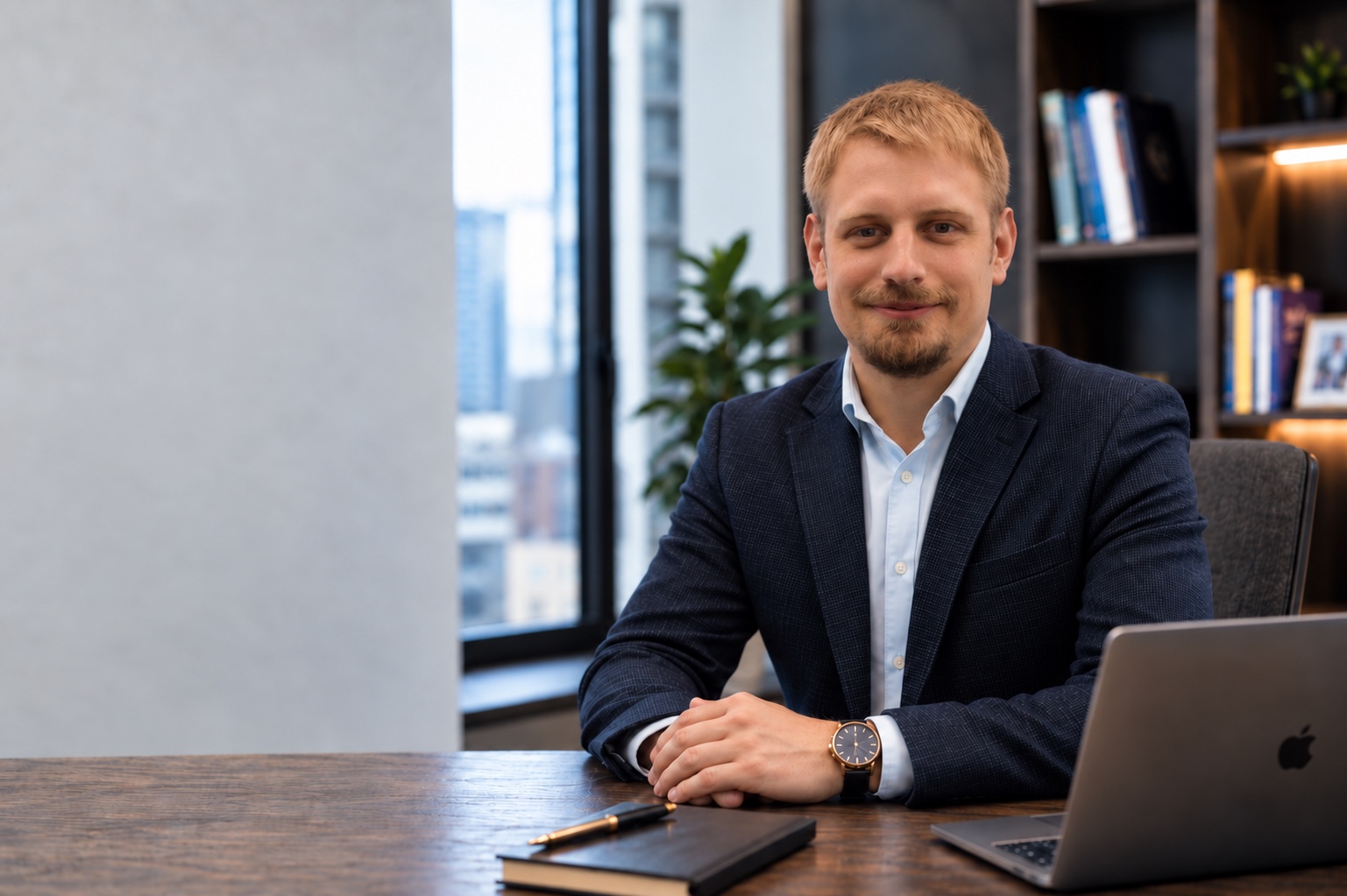 Леонид Иваненков в рабочем кабинете